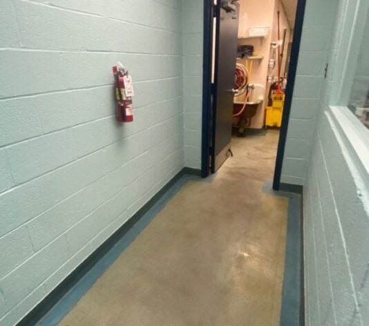 Defenders of Animal Rights Inc hallway getting freshly painted