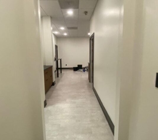 Frederick Ward Associates hallway freshly painted