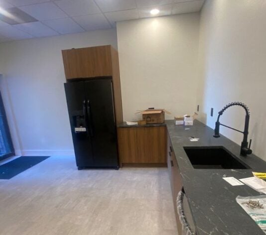 Frederick Ward Associates lunch room freshly painted