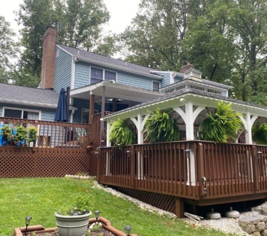 resident deck and fences freshly painted
