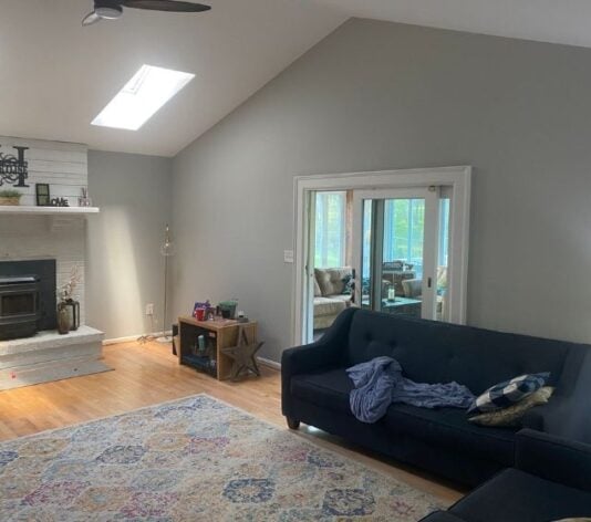 homeowner living room freshly painted