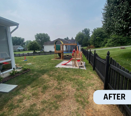 After Fence Painting Service for Homeowner in Aberdeen, MD