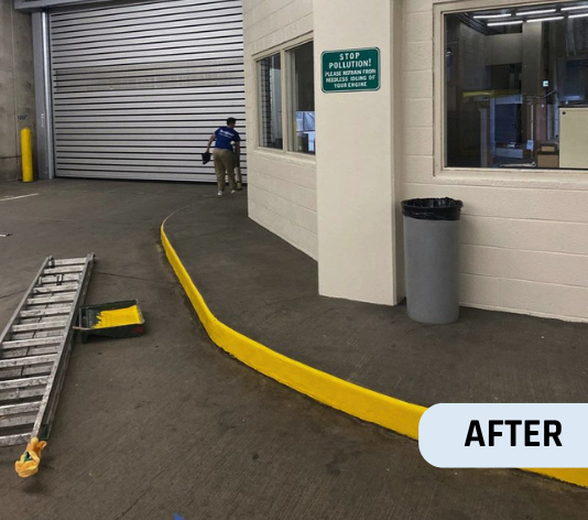 After Parking Garage Repainting Project for Commercial Property in Baltimore, MD