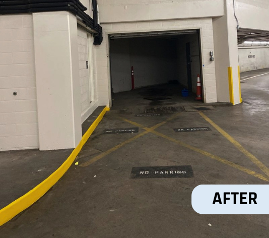 After Parking Garage Repainting Service for Commercial Property in Baltimore, MD
