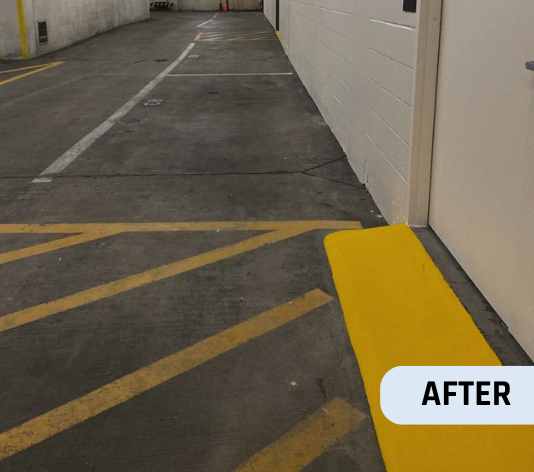 After Parking Garage Repainting Work for Commercial Property in Baltimore, MD