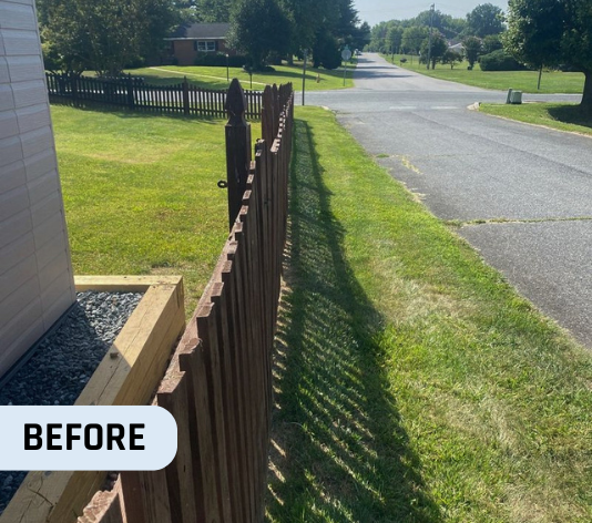 Before Fence Painting for Homeowner in Aberdeen, MD