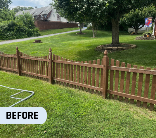 Before Fence Painting Project for Homeowner in Aberdeen, MD