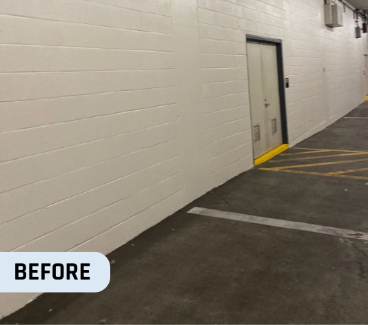 Before Parking Garage Repainting for Commercial Property in Baltimore, MD