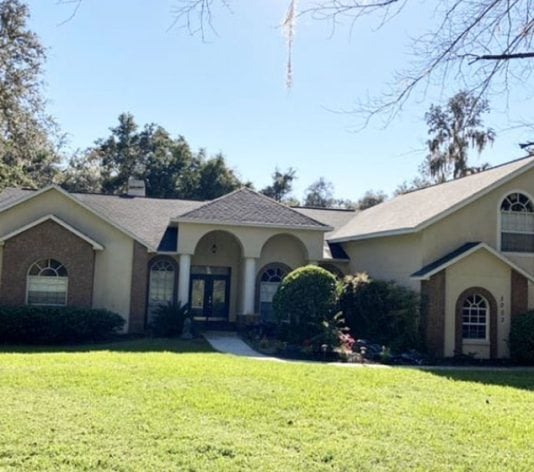 Exterior home before fresh paint and limewash