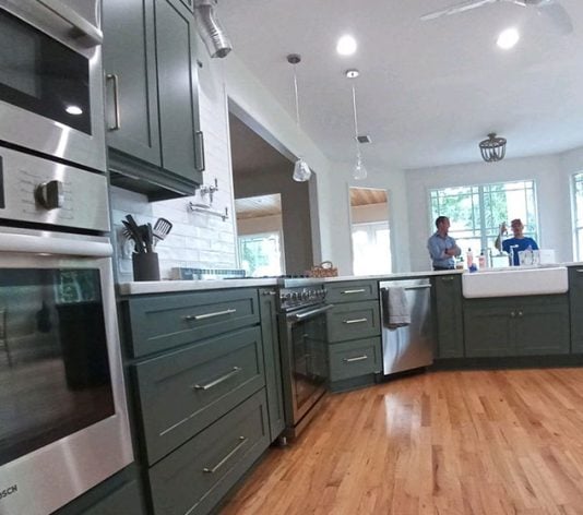 kitchen drawer refinishing project inside of kitchen