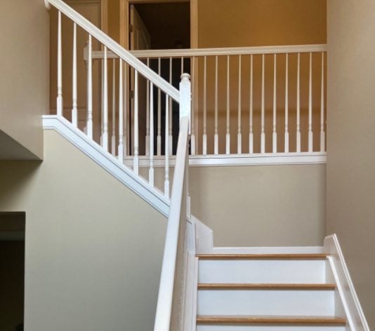 interior painting of stairs in fort thomas, ky