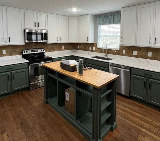 after cabinet painting in Liberty Township, OH