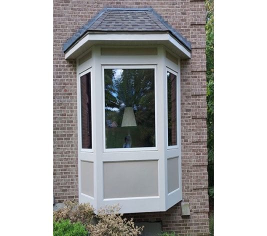 after exterior bay window painting