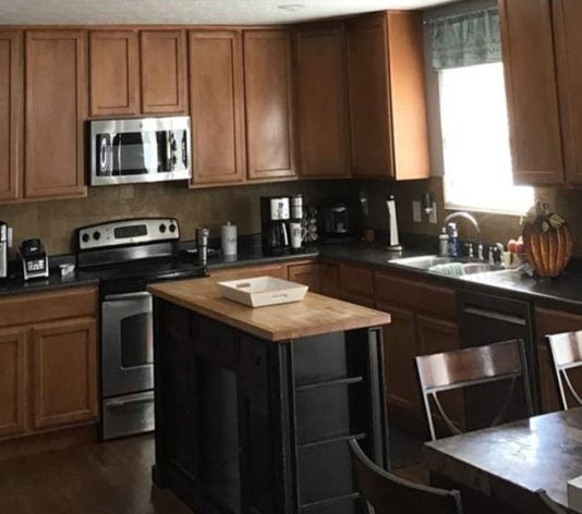 before cabinet painting in Liberty Township, OH