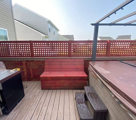 before deck painting in Hamilton, OH
