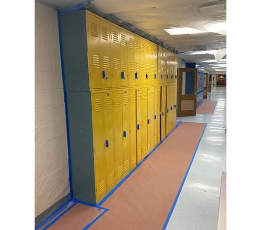 before locker painting in Mason, OH