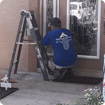 painting contractor painting window trim