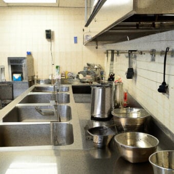 kitchen inside of church