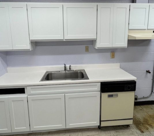 newly painted white cabinets