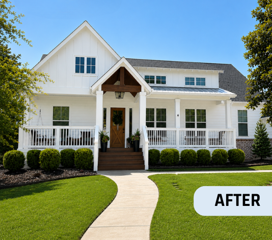 After White Exterior Painting for Homeowner in Oklahoma City, OK