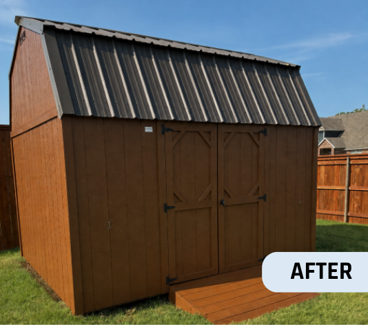 After Shed Exterior Painting in Oklahoma City, OK