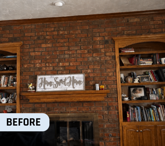 Before Interior Fireplace Makeover in Oklahoma City