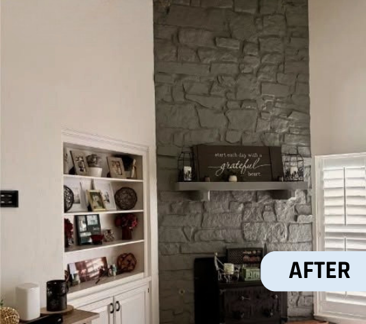 After Fireplace Painting for Homeowner in Oklahoma City, OK