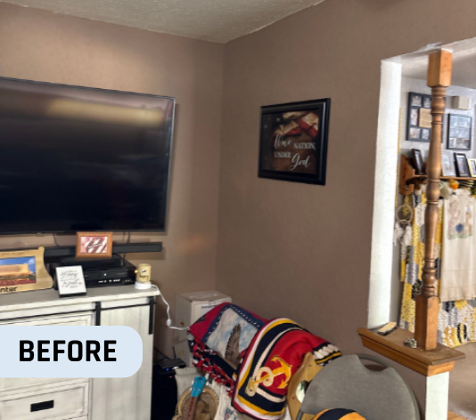 Before Living Room Interior Painting in Oklahoma City, OK