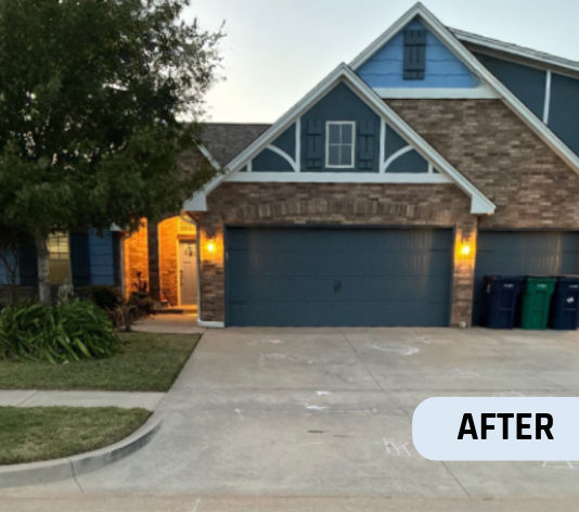 After Exterior Color Refresh for Homeowner in Mustang, OK
