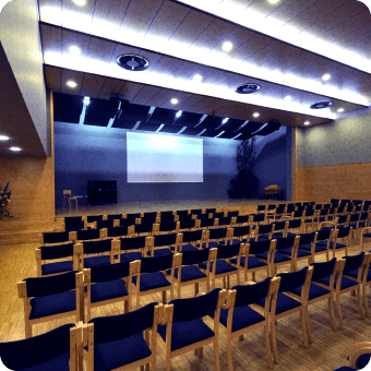 interior painting in an auditorium in a school or university