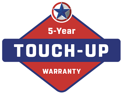 5-year paint touch-up warranty branding
