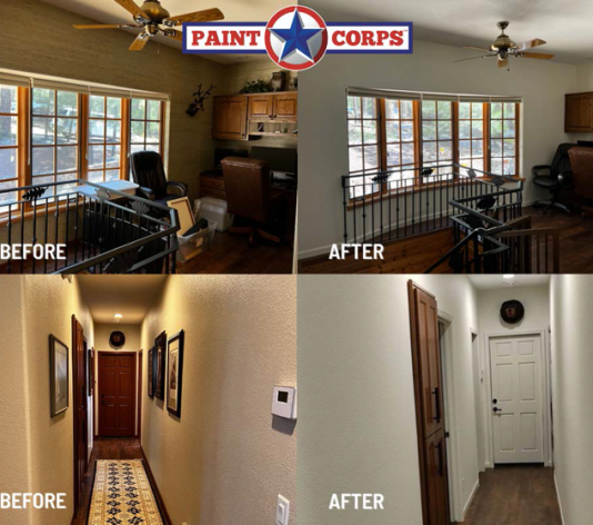before and after new interior paint job