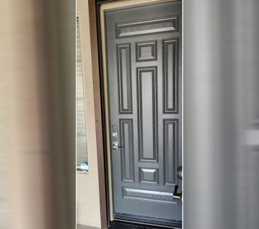 freshly painted door exterior