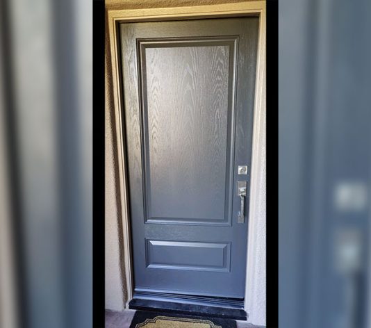 newly painted front door