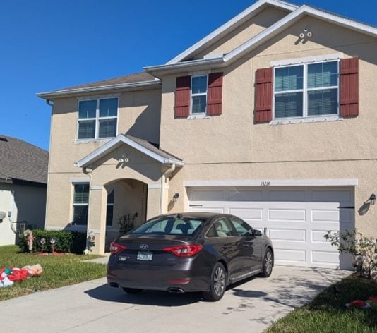 homeowner house before it was freshly painted