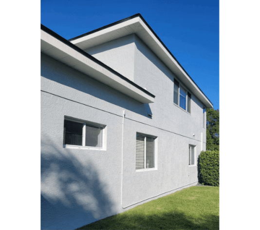 close view of exterior painting in Lithia, FL