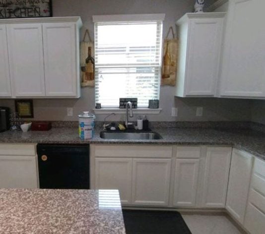 close view of cabinet painting in Ruskin, FL