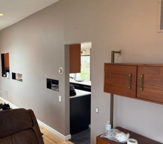 interior painting for homeowner living room