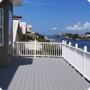 deck needing exterior painting