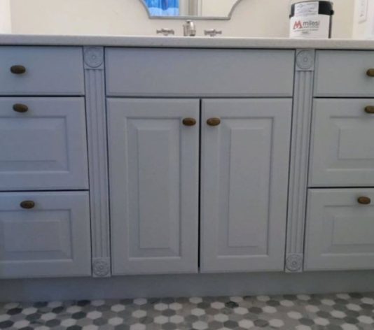 bathroom cabinets after painting services